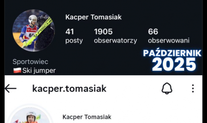 Liczba obserwujących profil Kacpra Tomasiaka 4 MIESIĄCE TEMU vs. DZIŚ O.o
